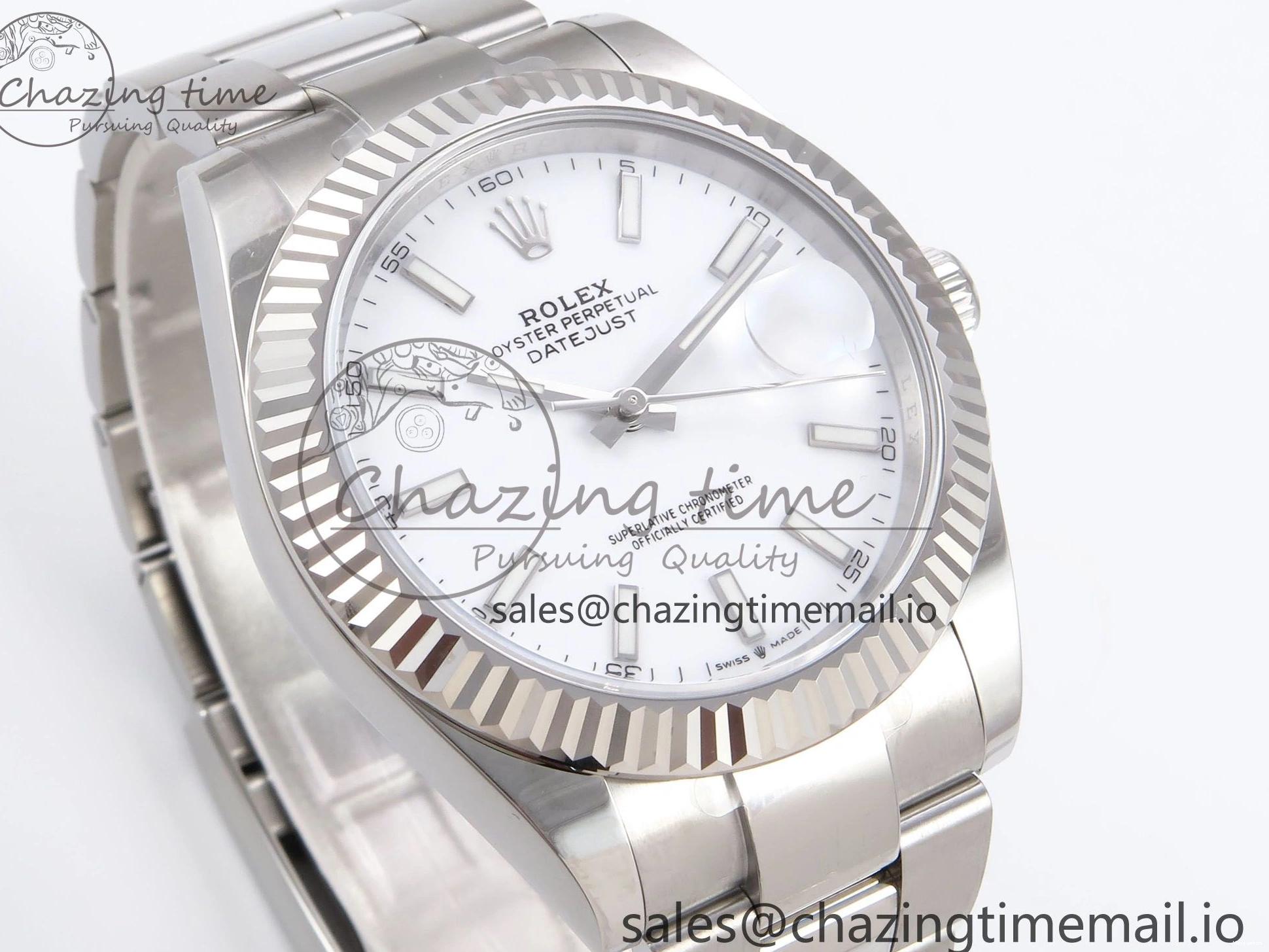 DateJust Dial on White Best 126334 41 Stick A3235 EWEF Bracelet Edition Oyster 0417